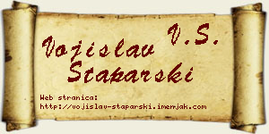 Vojislav Staparski vizit kartica